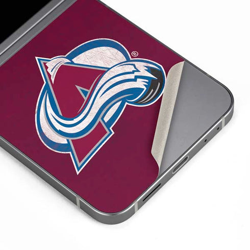 NHL Colorado Avalanche Distressed Galaxy Z Flip6 Skin